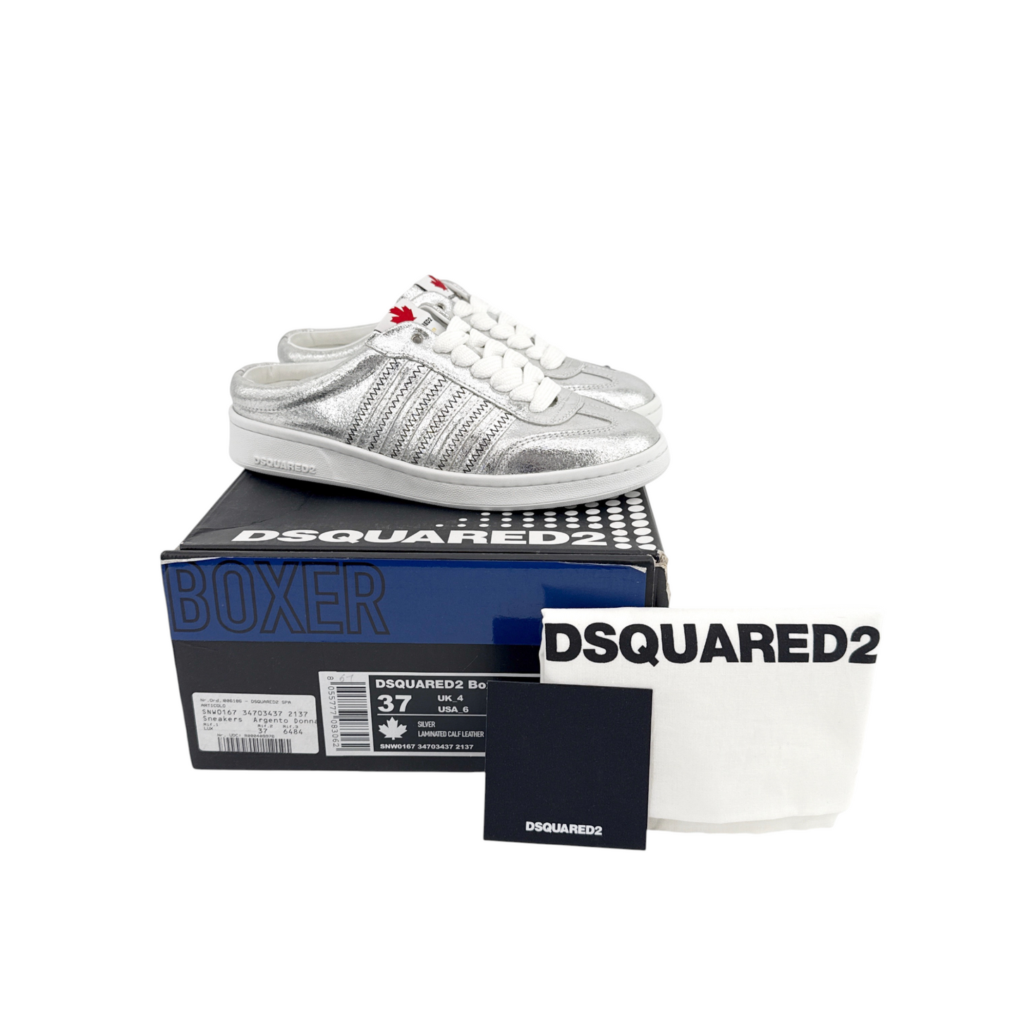 DSQUARED2 Boxer Sneakers with Open Back 37