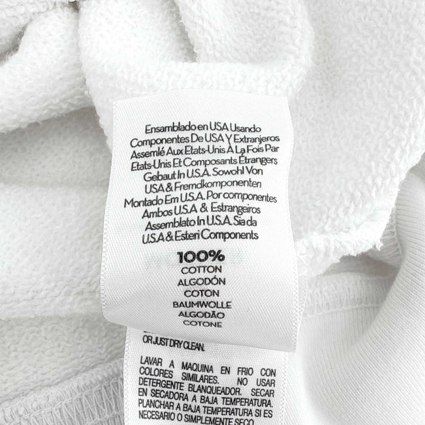 MOTHER The Biggie Message Sweatshirt In Bright White Sunshine Daydream S