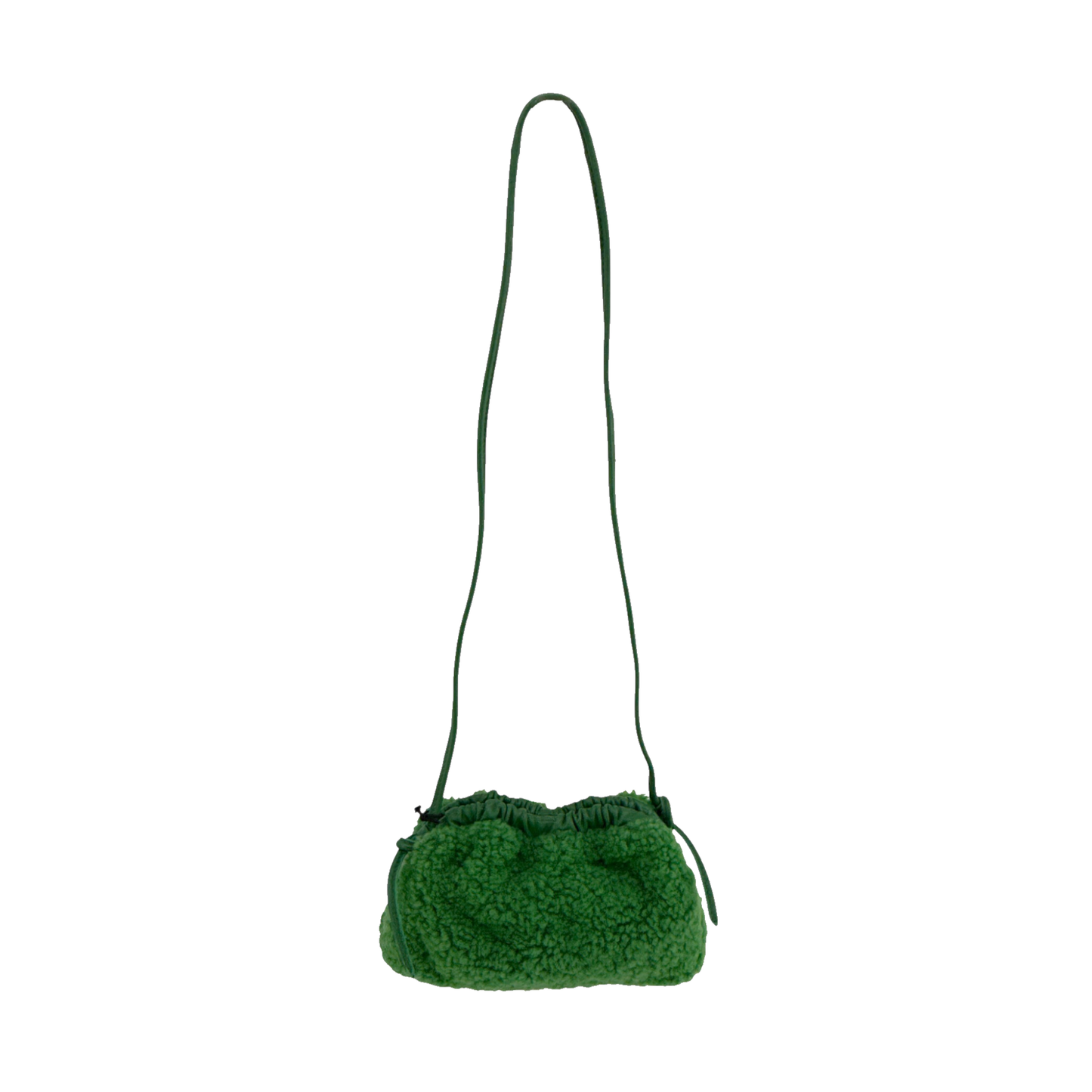 MANSUR GAVRIEL Mini Cloud Clutch Bag in Emerald Shearling