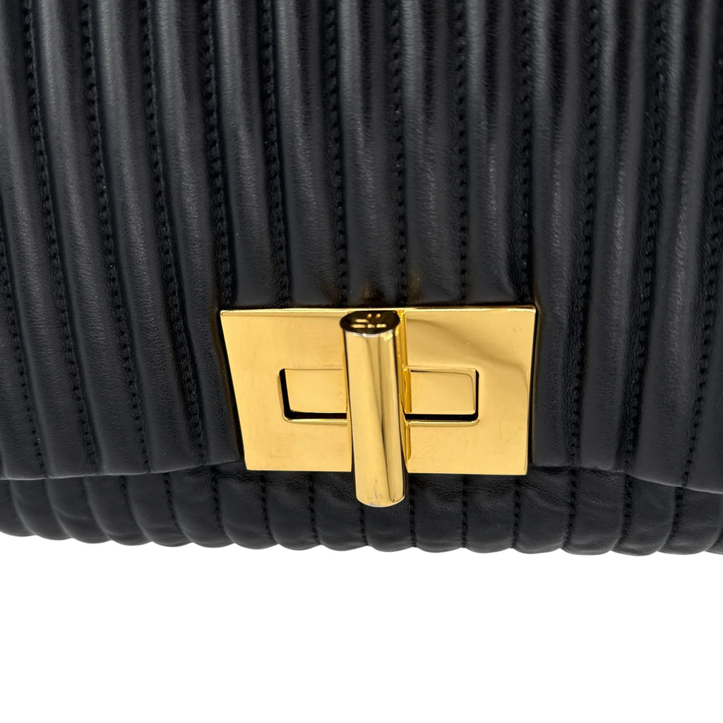 TOM FORD Calfskin Quilted Natalia Clutch in Black - flyKAMP