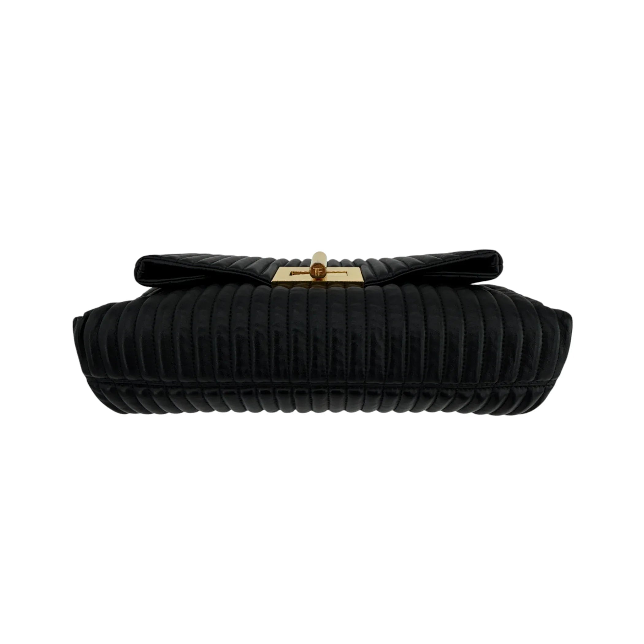 TOM FORD Calfskin Quilted Natalia Clutch in Black - flyKAMP