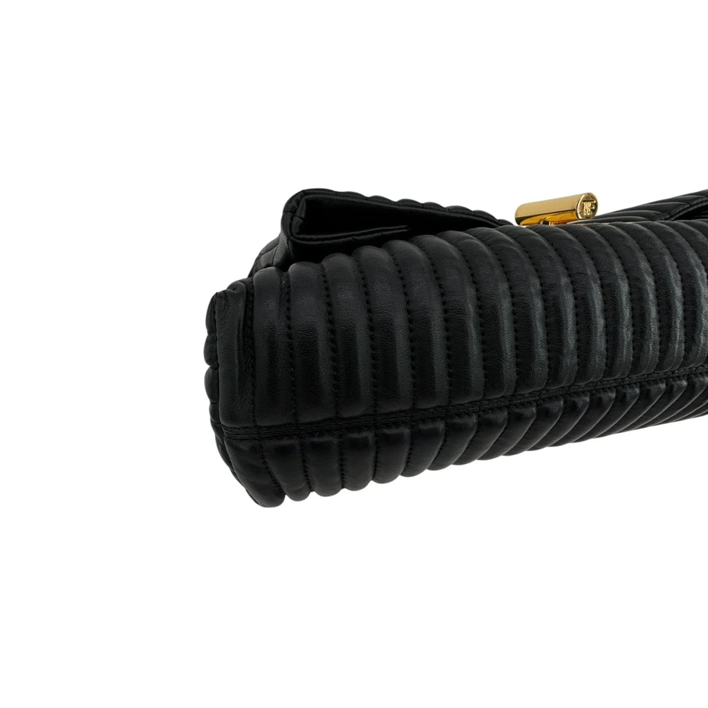 TOM FORD Calfskin Quilted Natalia Clutch in Black - flyKAMP