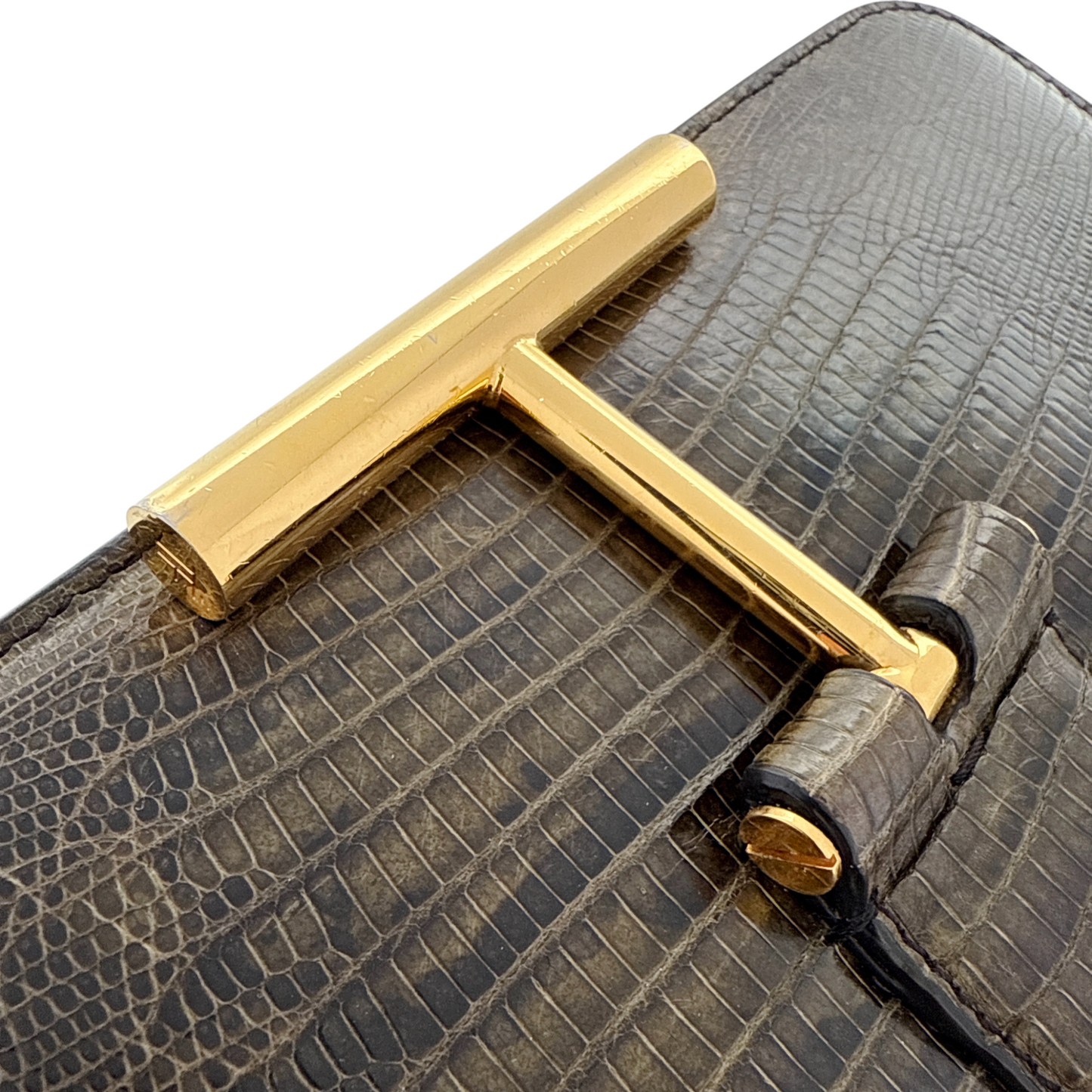 TOM FORD Tara Chain Tejus Lizard Shoulder Bag