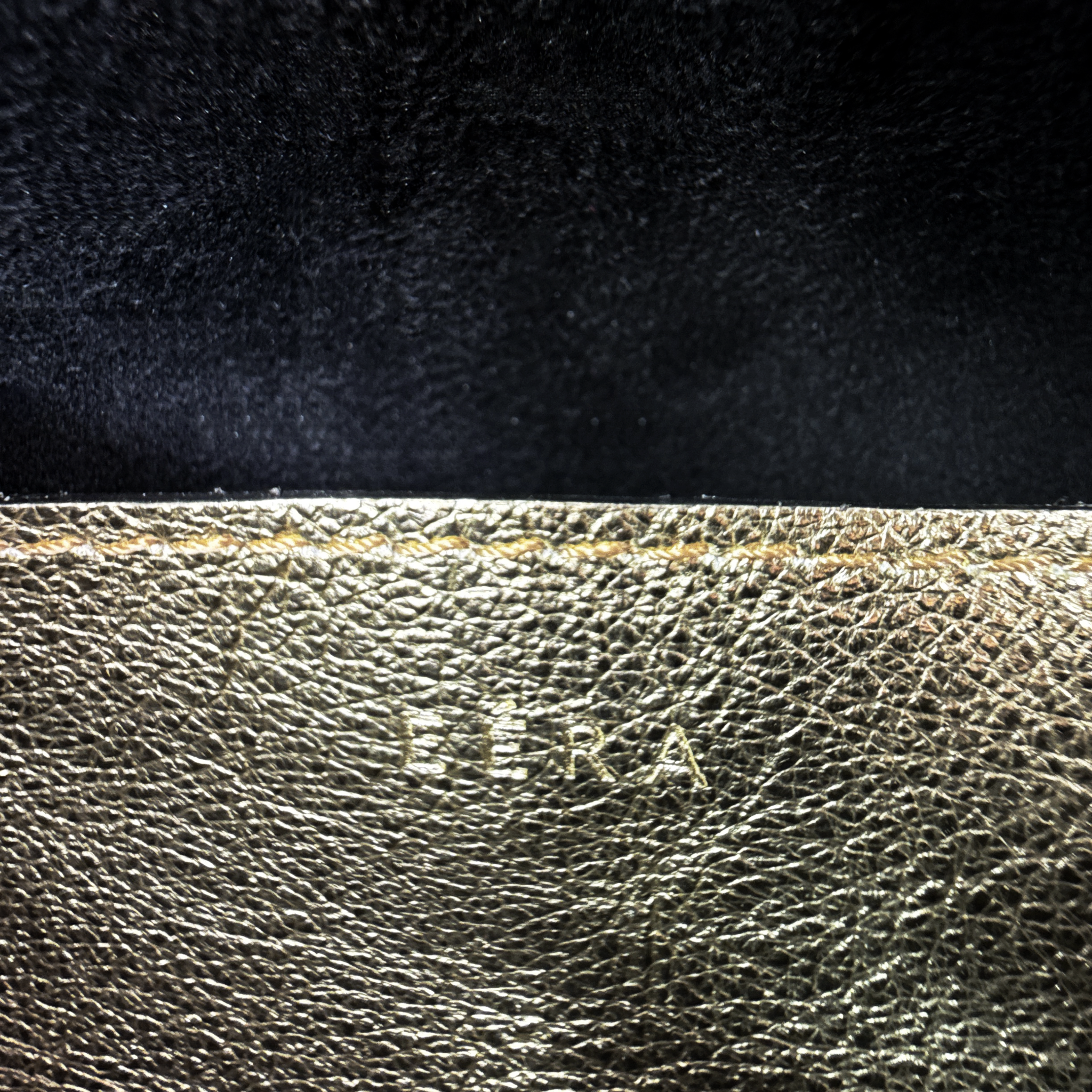EERA Metallic Moon Bag in Laminated Gold EERA