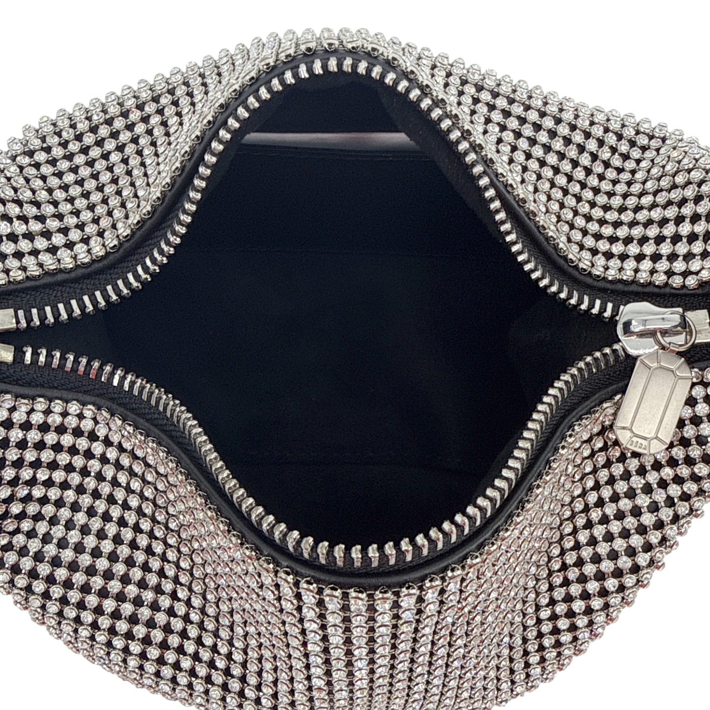 EERA Moon Bag Crystal Mesh with Lilac Snap Hook