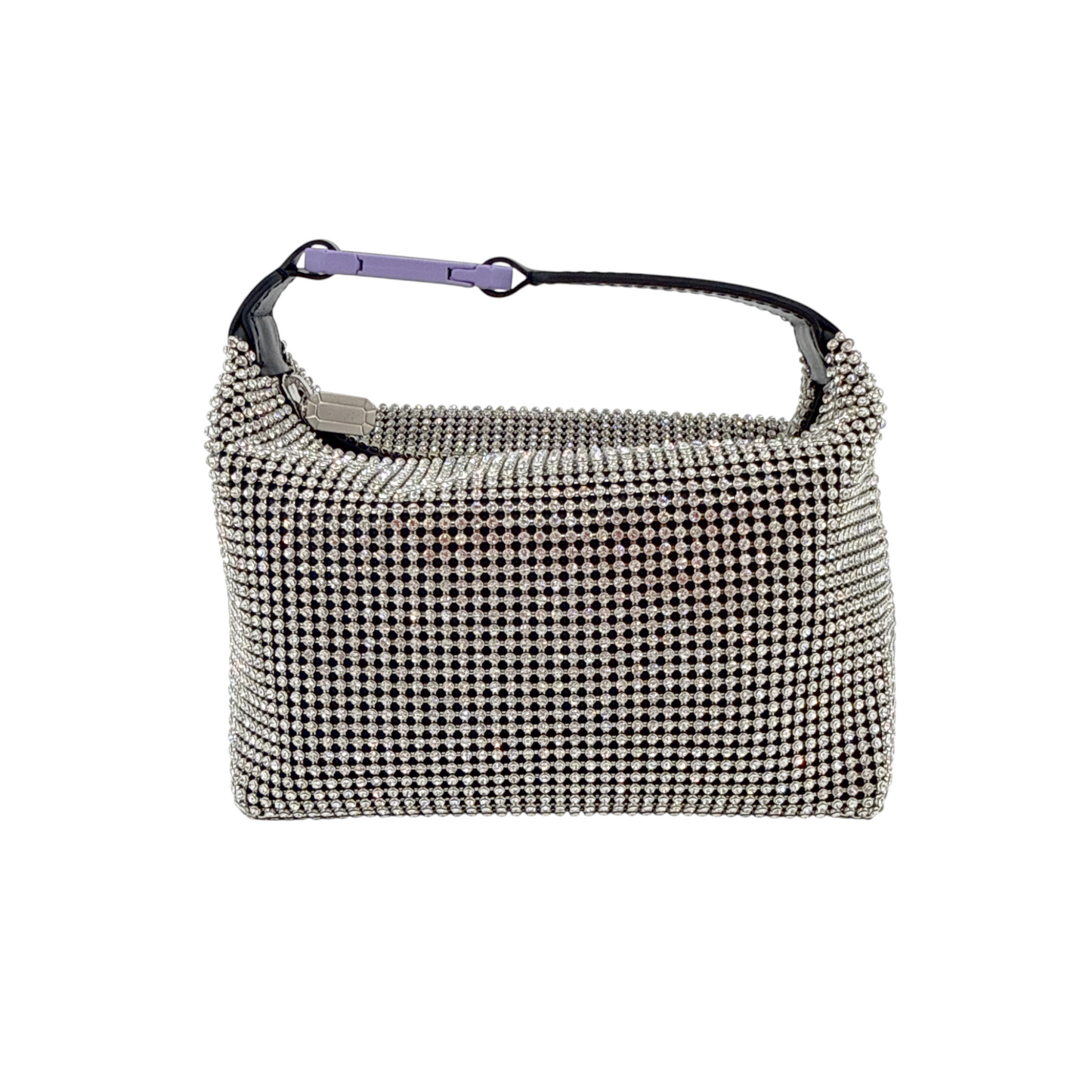 EERA Moon Bag Crystal Mesh with Lilac Snap Hook