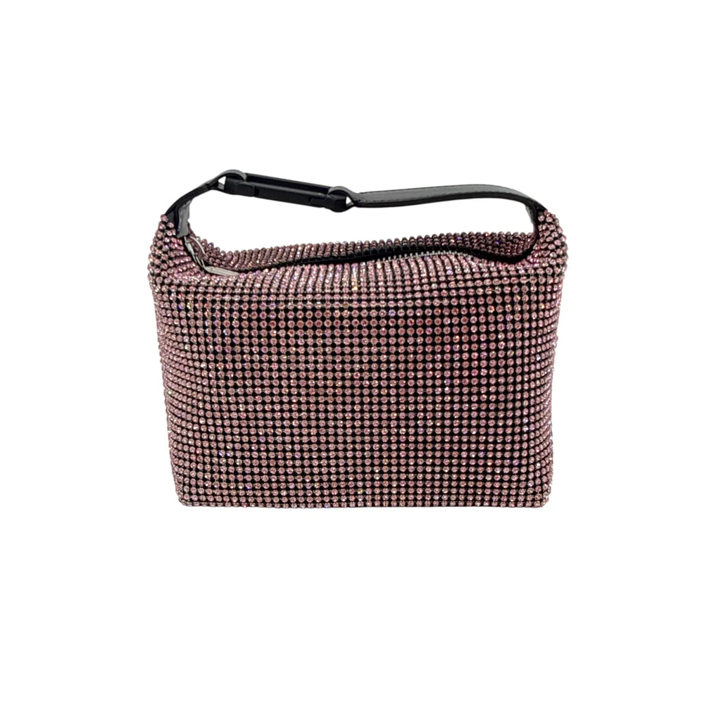 EERA Moon Bag Crystal Mesh Pink | Black Snap Hook - flyKAMP