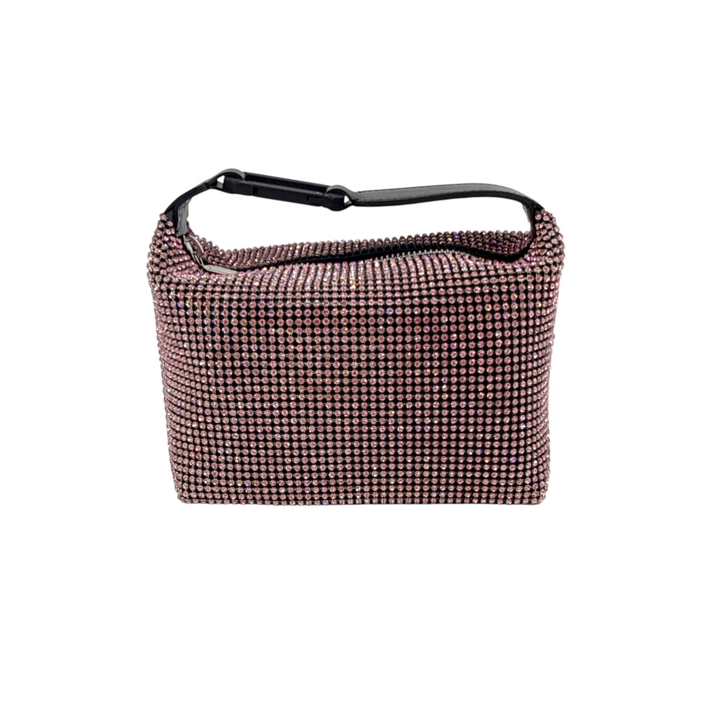 EERA Moon Bag Crystal Mesh Pink | Black Snap Hook