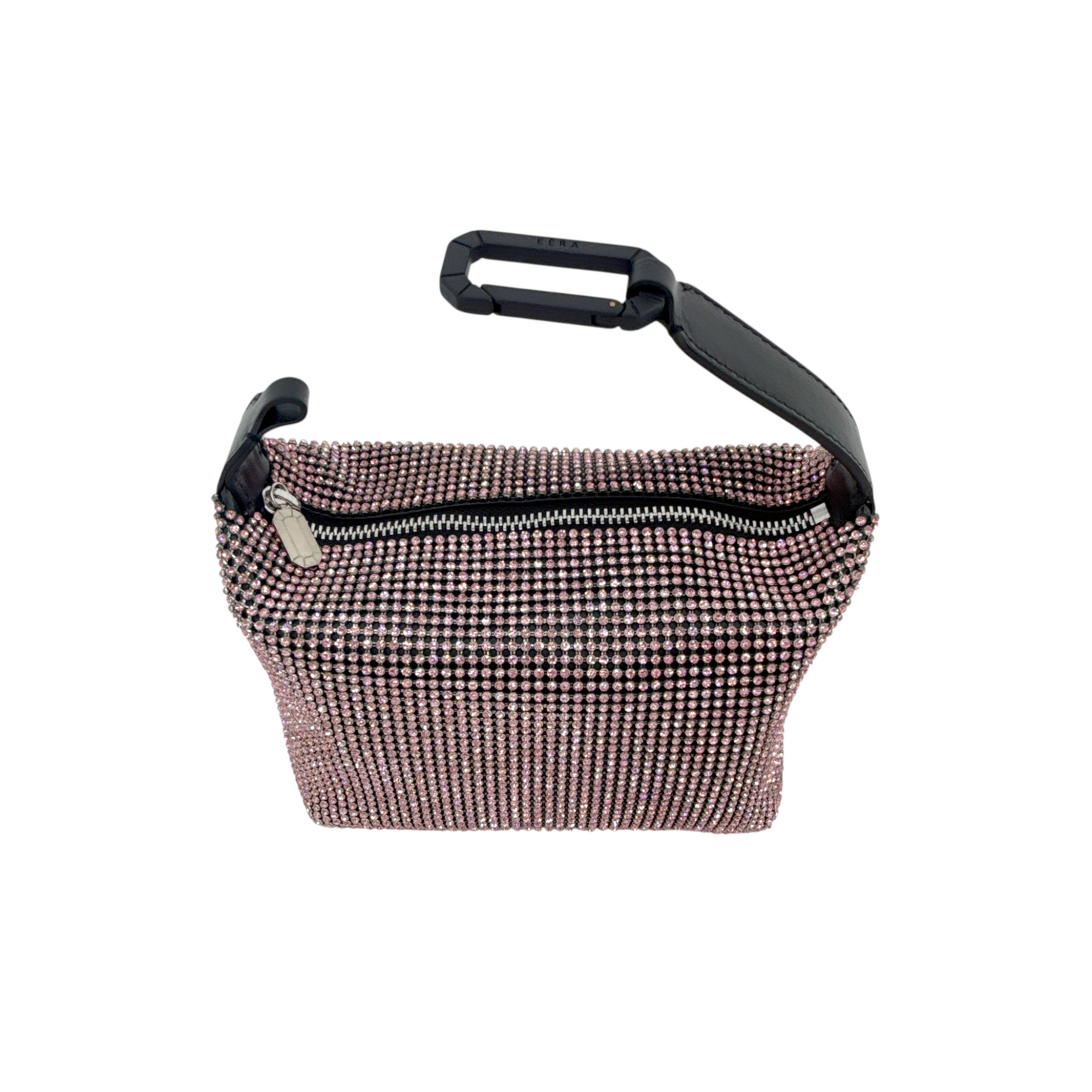 EERA Moon Bag Crystal Mesh Pink | Black Snap Hook