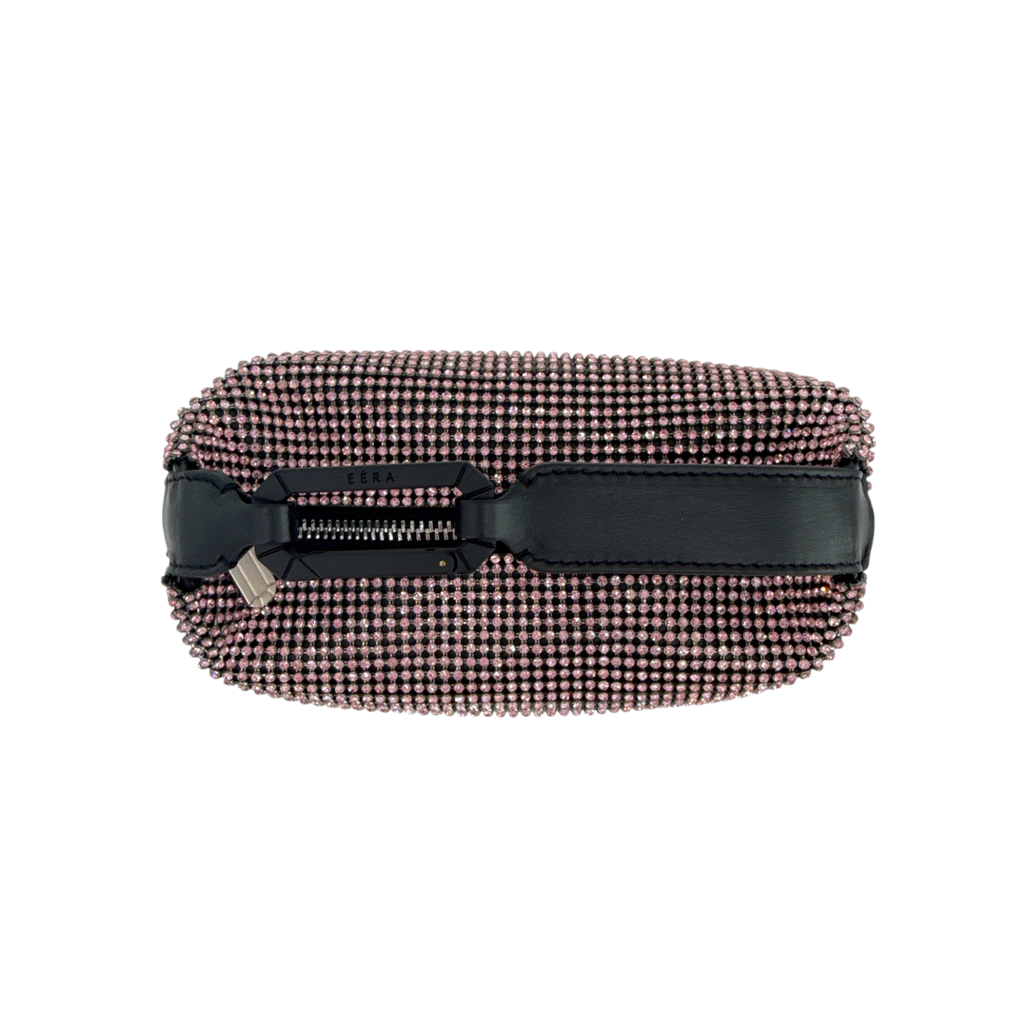 EERA Moon Bag Crystal Mesh Pink | Black Snap Hook