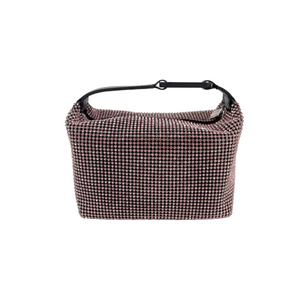 EERA Moon Bag Crystal Mesh Pink | Black Snap Hook