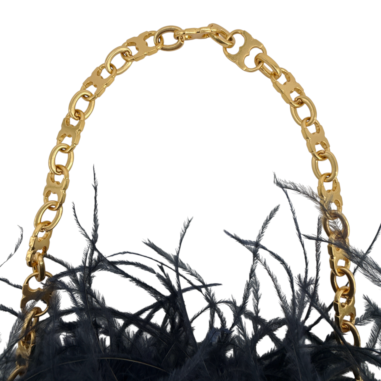 TORY BURCH Ostrich Feather Bag