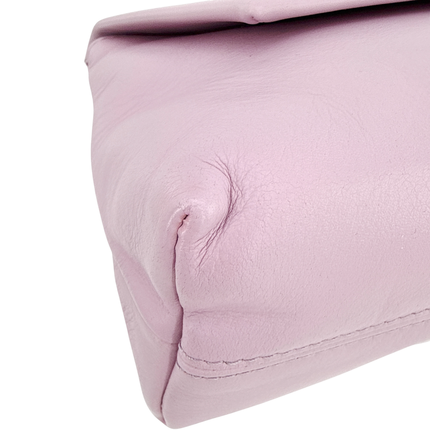 TOM FORD Small Label Leather Chain Top Handle Bag in Lilac