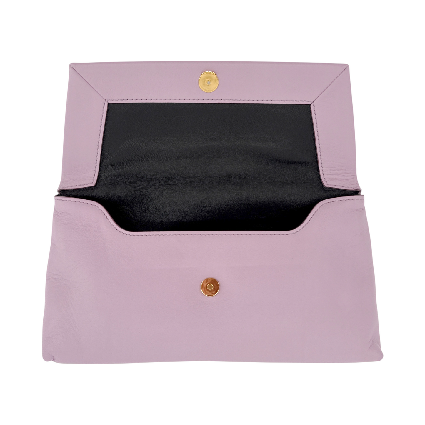 TOM FORD Small Label Leather Chain Top Handle Bag in Lilac