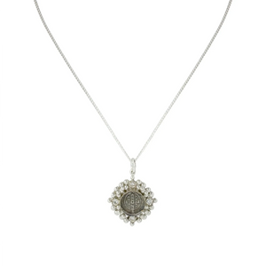 VIRGINS SAINTS & ANGELS VSA Petite Cloister San Benito Charm Necklace in Silver