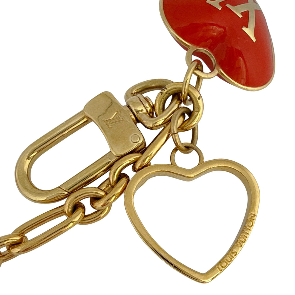 LOUIS VUITTON Vernis Heart Coin Purse Orange Sunset - flyKAMP