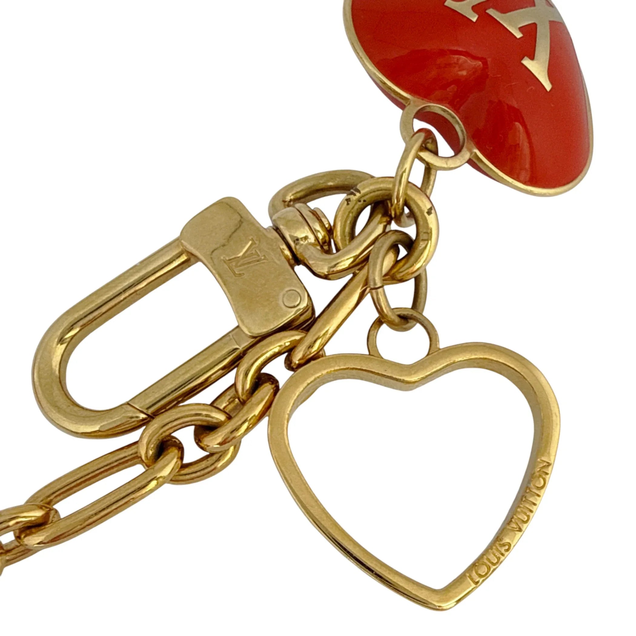 LOUIS VUITTON Vernis Heart Coin Purse Orange Sunset - flyKAMP
