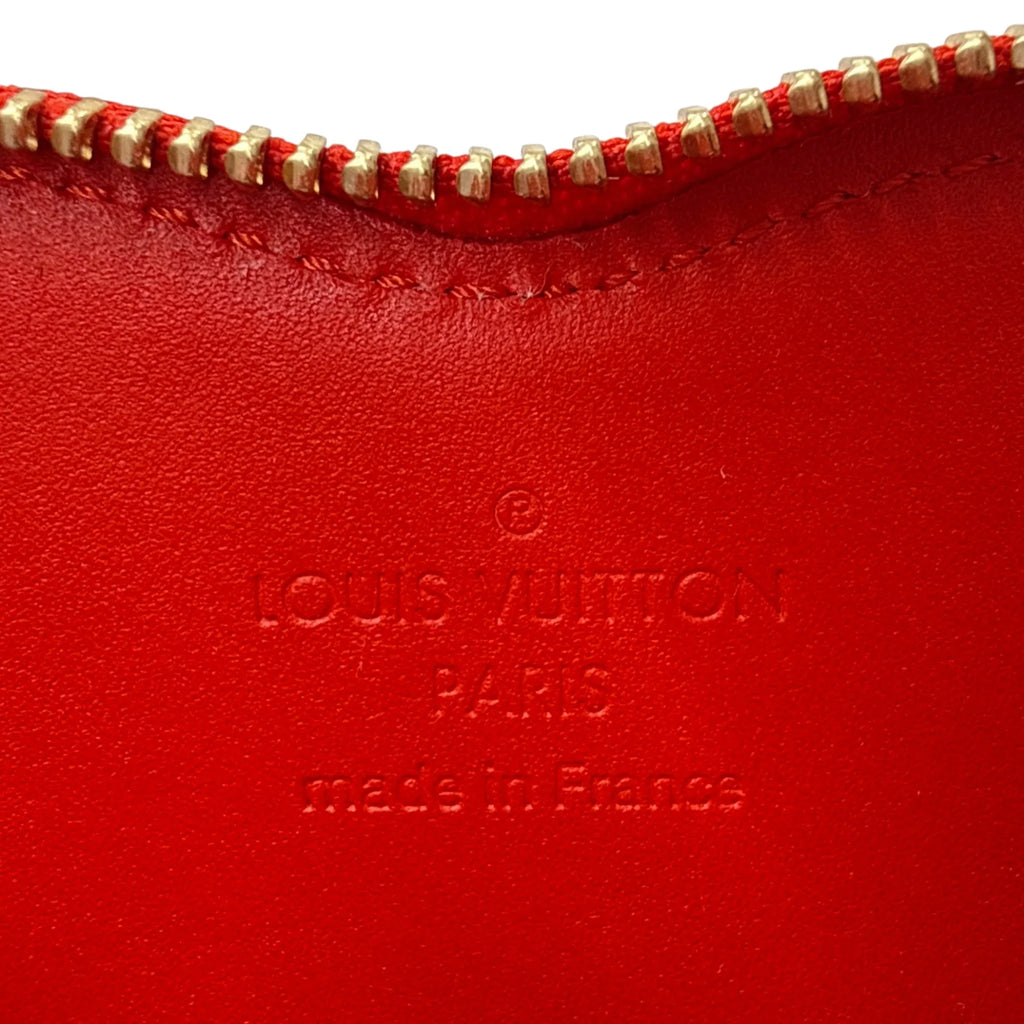 LOUIS VUITTON Vernis Heart Coin Purse Orange Sunset - flyKAMP