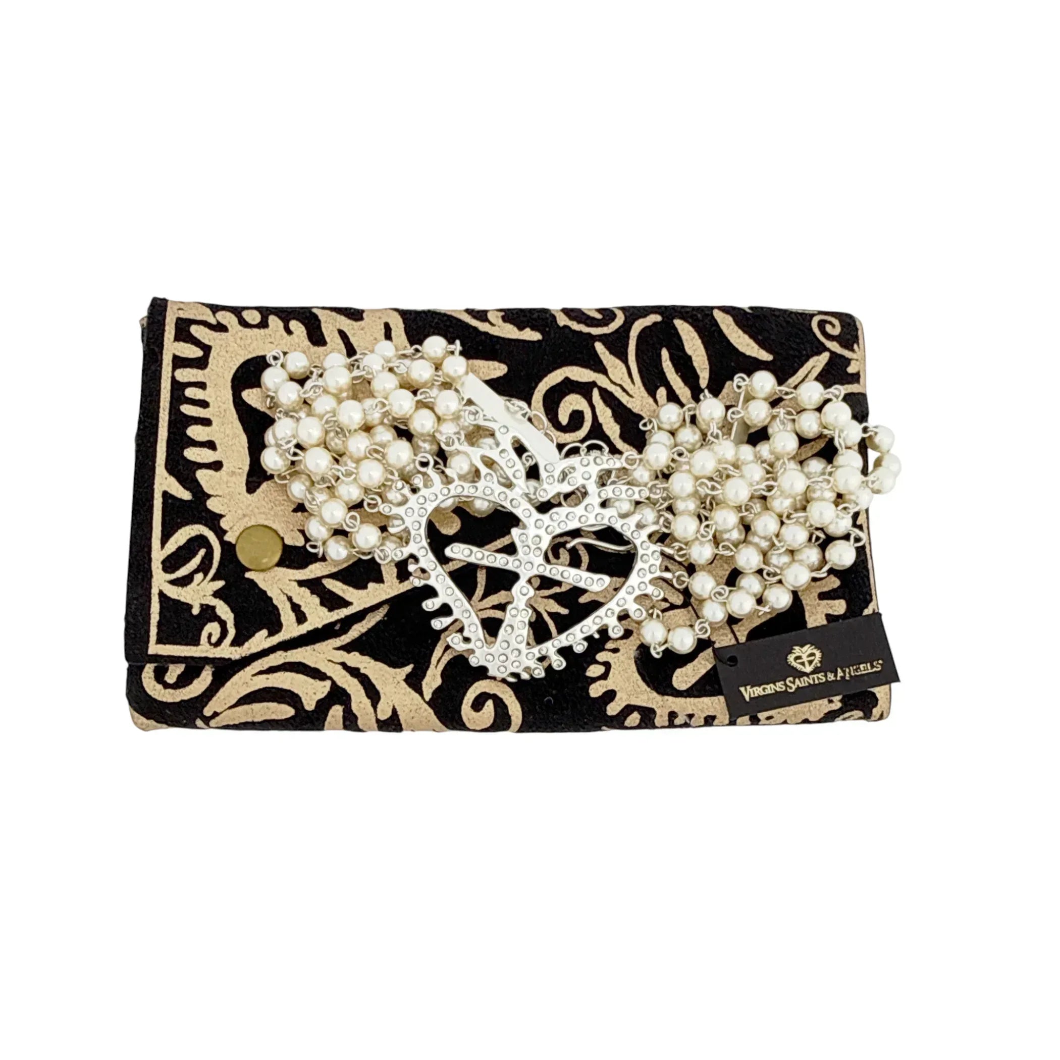 VIRGINS SAINTS & ANGELS VSA La Queen Collar in Cream Pearl & Silver - flyKAMP