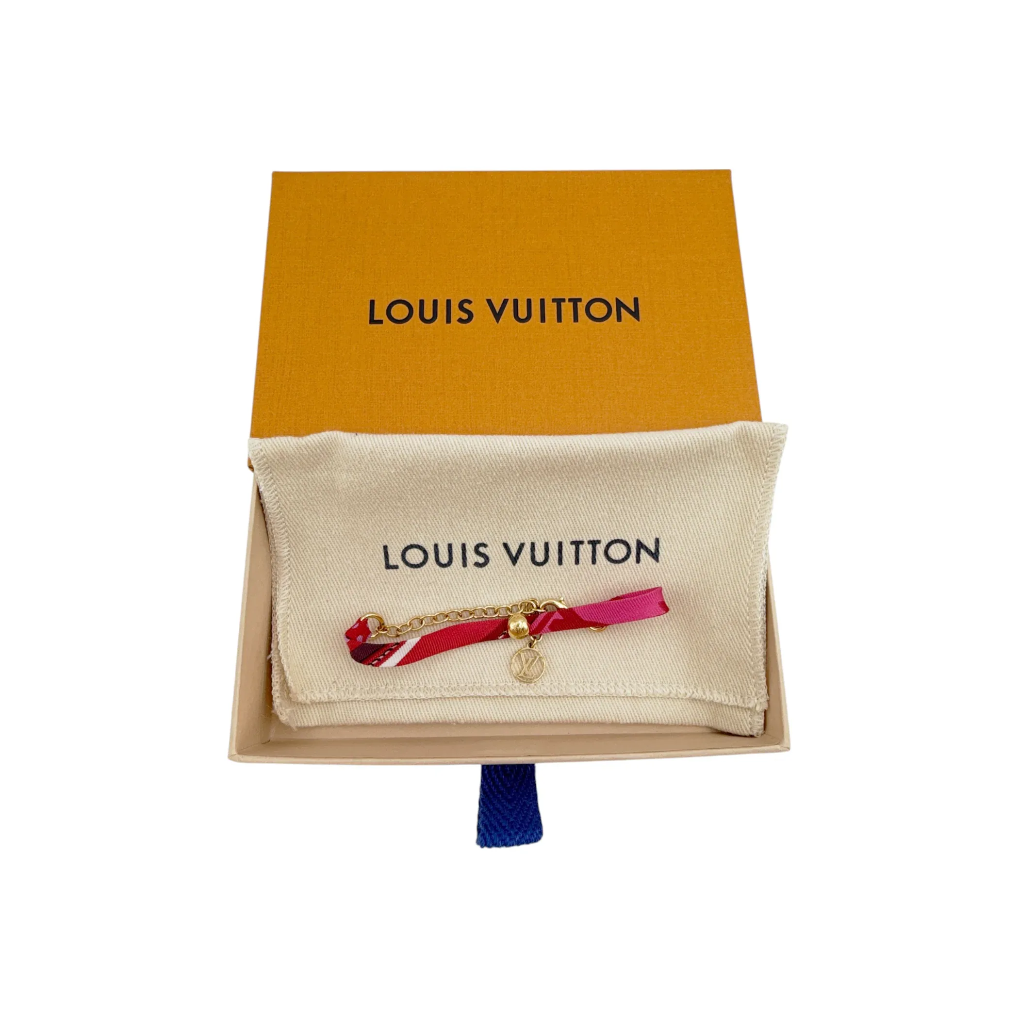 LOUIS VUITTON Silk Be Mindful Bracelet in Red & Pink - flyKAMP