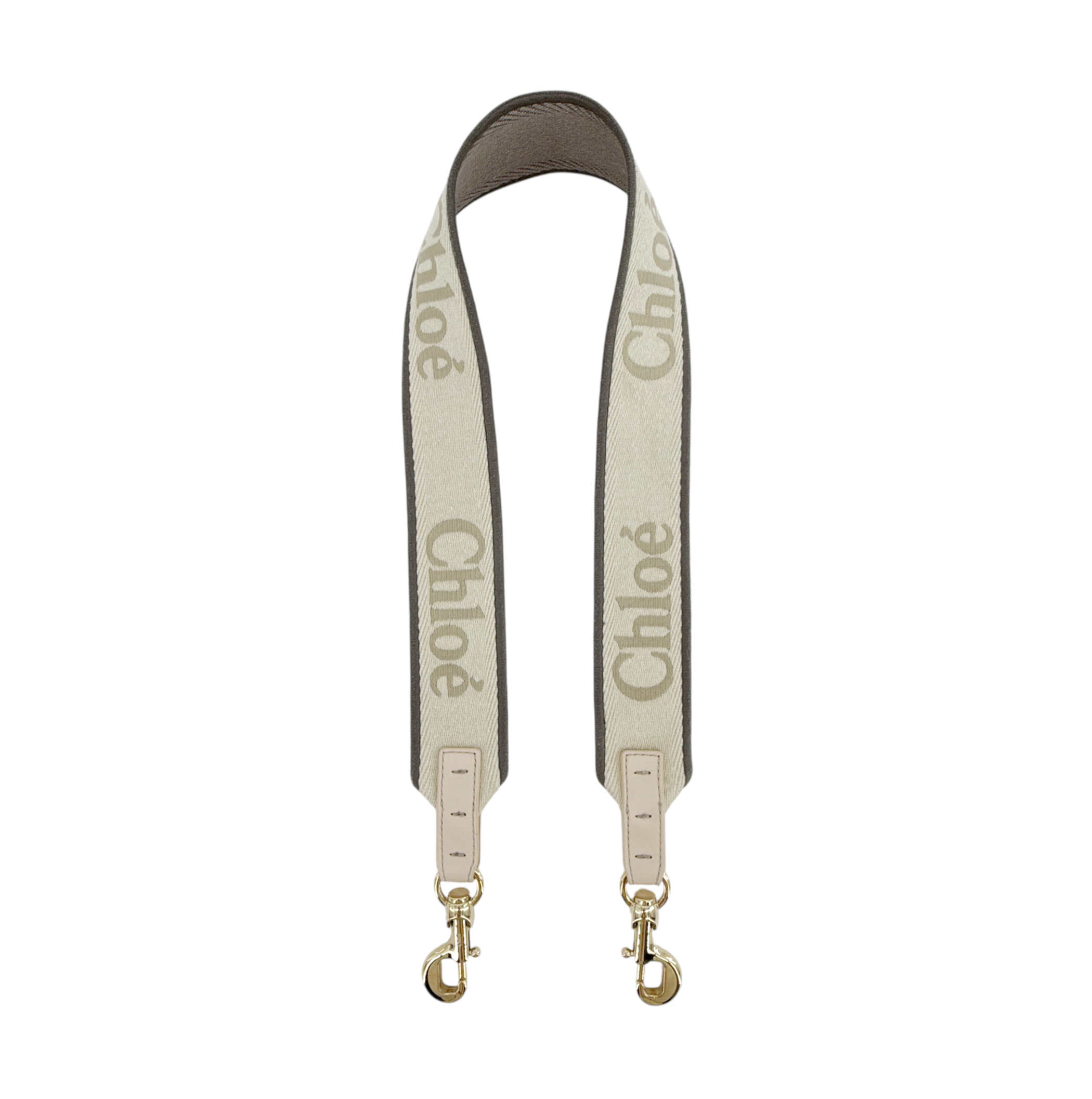 CHLOÉ Logo Bag Shoulder Strap In Grey