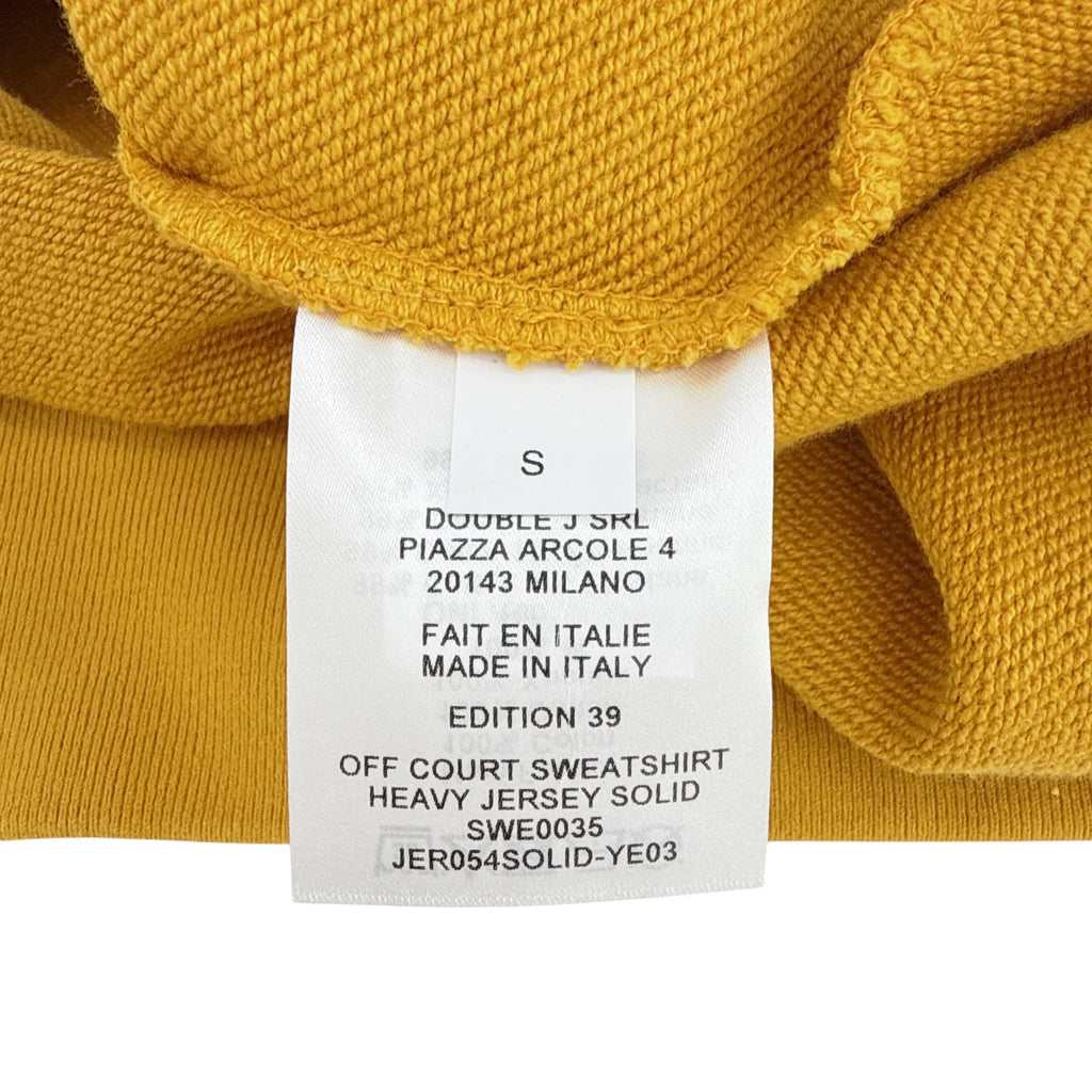 LA DOUBLEJ Off Court Sweatshirt "Raise Your Vibration Nation" in Dark Mustard S - flyKAMP