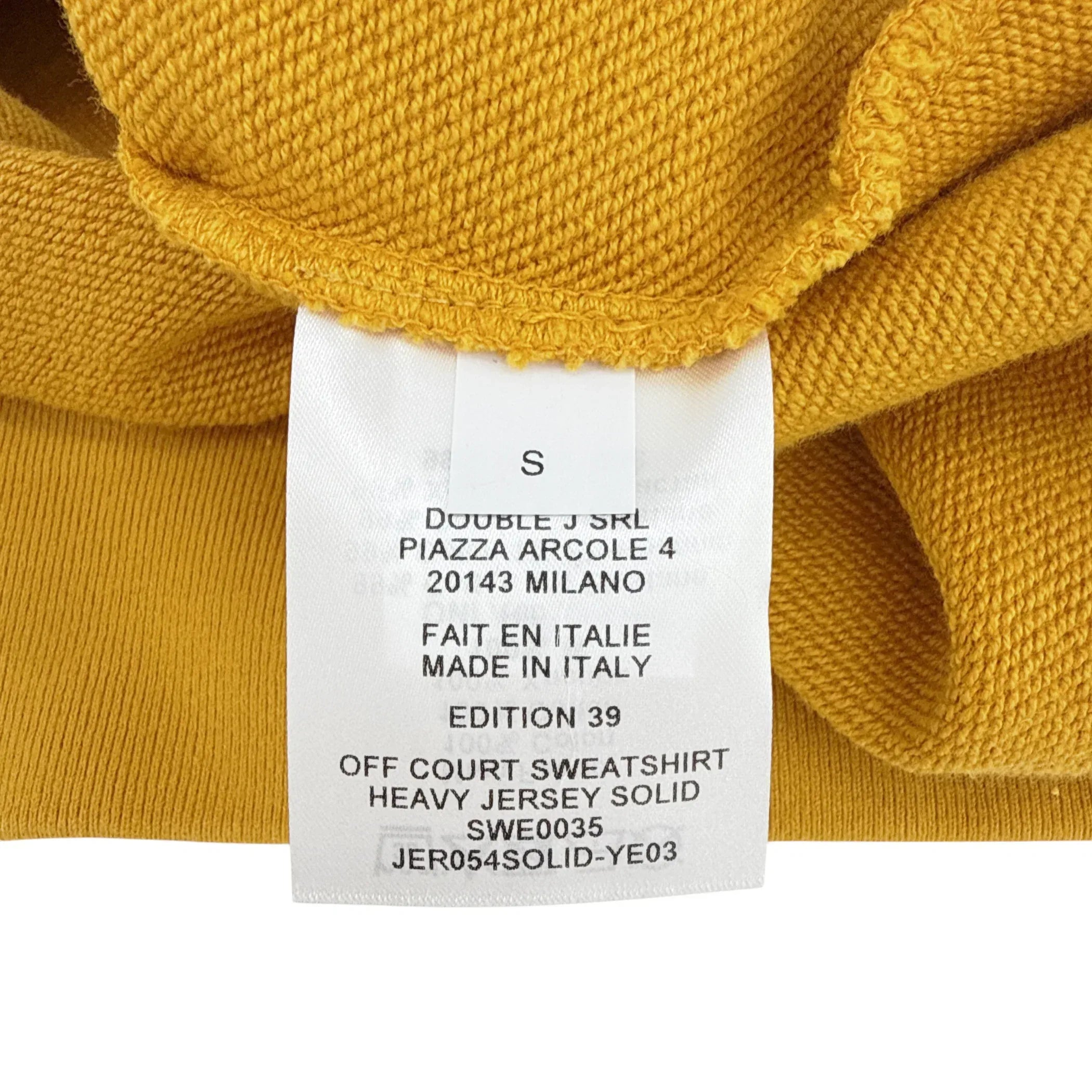 LA DOUBLEJ Off Court Sweatshirt "Raise Your Vibration Nation" in Dark Mustard S - flyKAMP