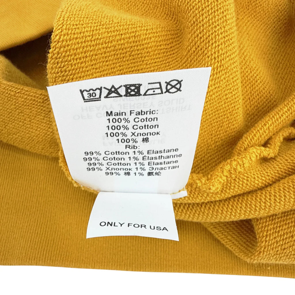 LA DOUBLEJ Off Court Sweatshirt "Raise Your Vibration Nation" in Dark Mustard S - flyKAMP