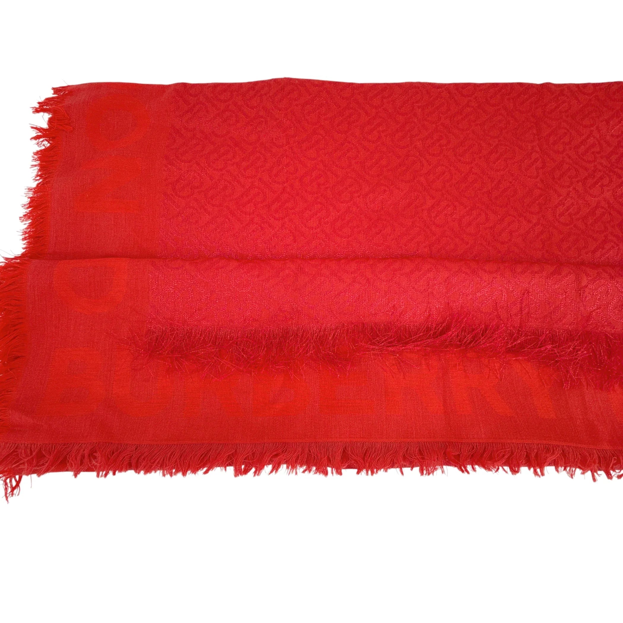 BURBERRY TB Metallic Monogram Square Silk Blend Scarf - flyKAMP