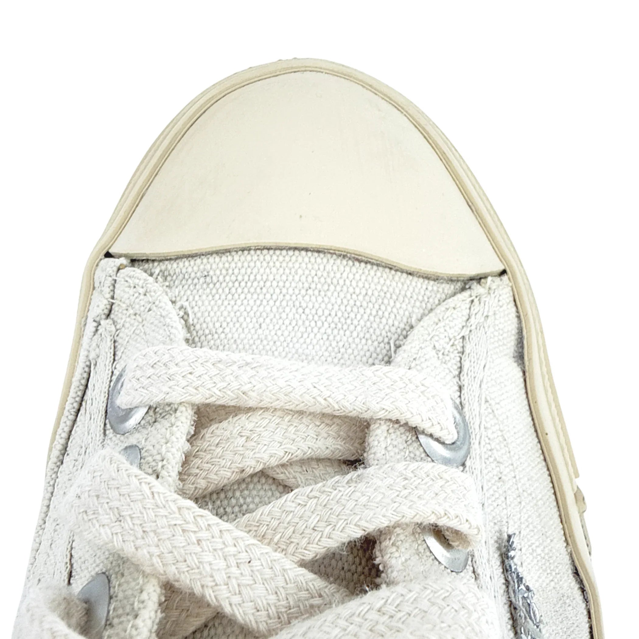 GOLDEN GOOSE V-Star Canvas with Silver Glitter Star 37 - flyKAMP