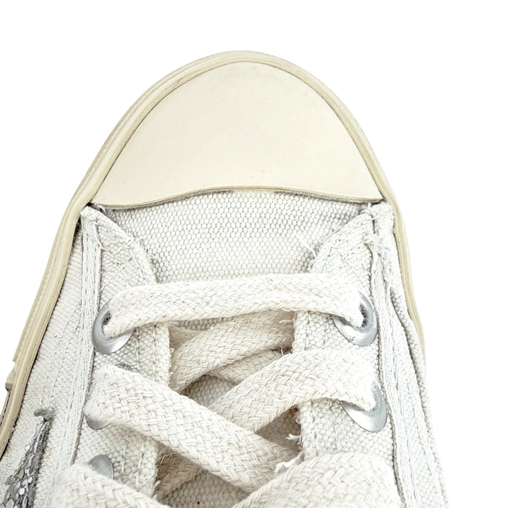 GOLDEN GOOSE V-Star Canvas with Silver Glitter Star 37 - flyKAMP