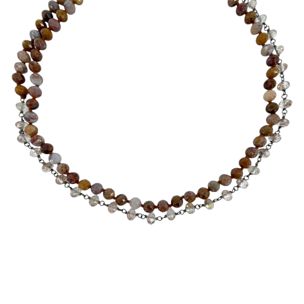 CHAN LUU || Pietersite Layering Necklace Chan Luu