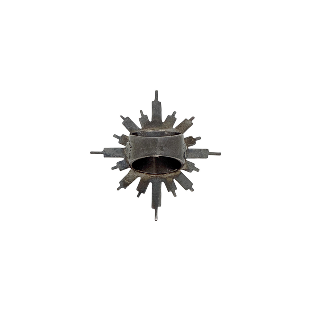 VIRGINS SAINTS & ANGELS VSA Glorious Ring San Benito Gunmetal Size 5.75 Virgins Saints & Angels