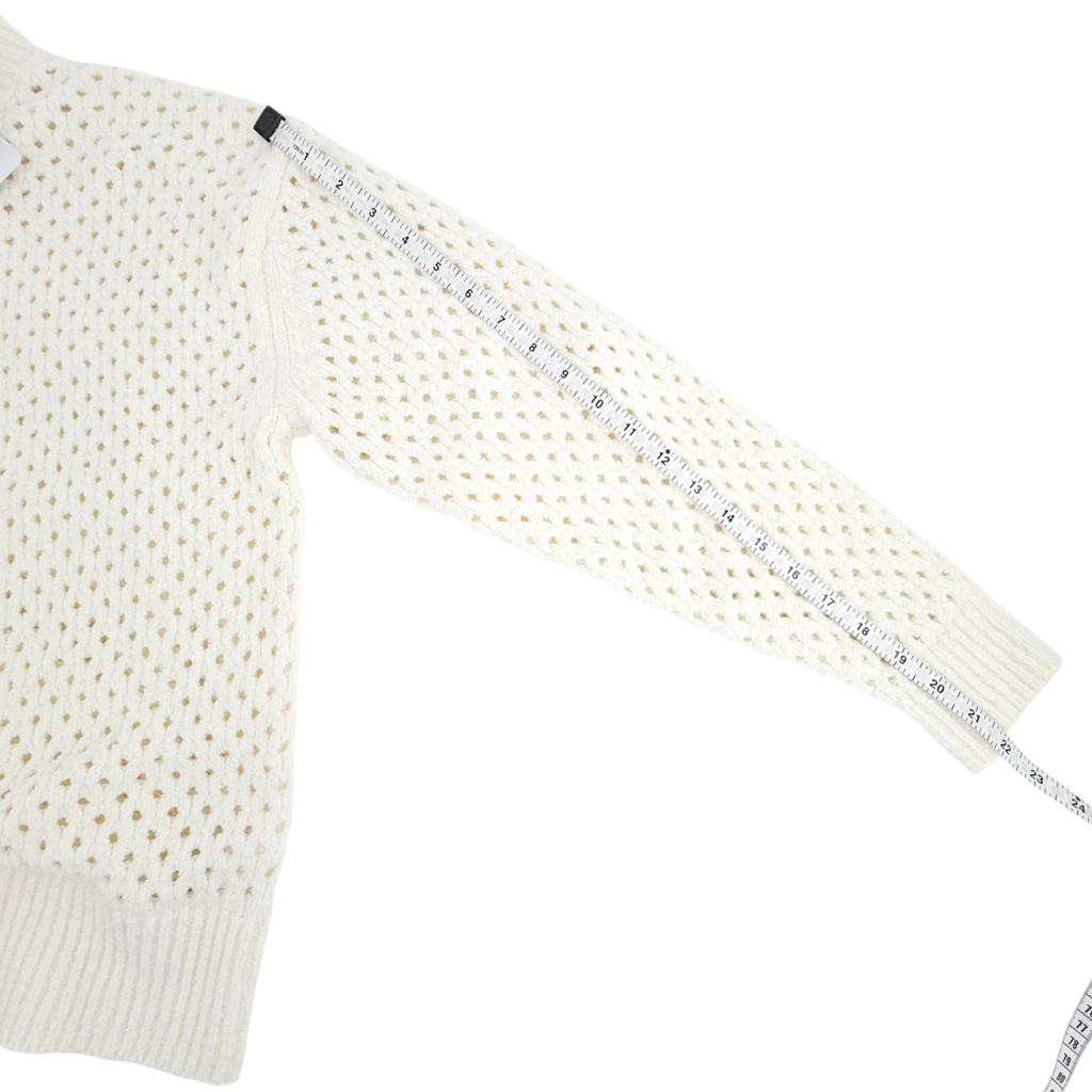 VARLEY Grady Bouclé Knit Sweater in Coconut Milk XS Varley