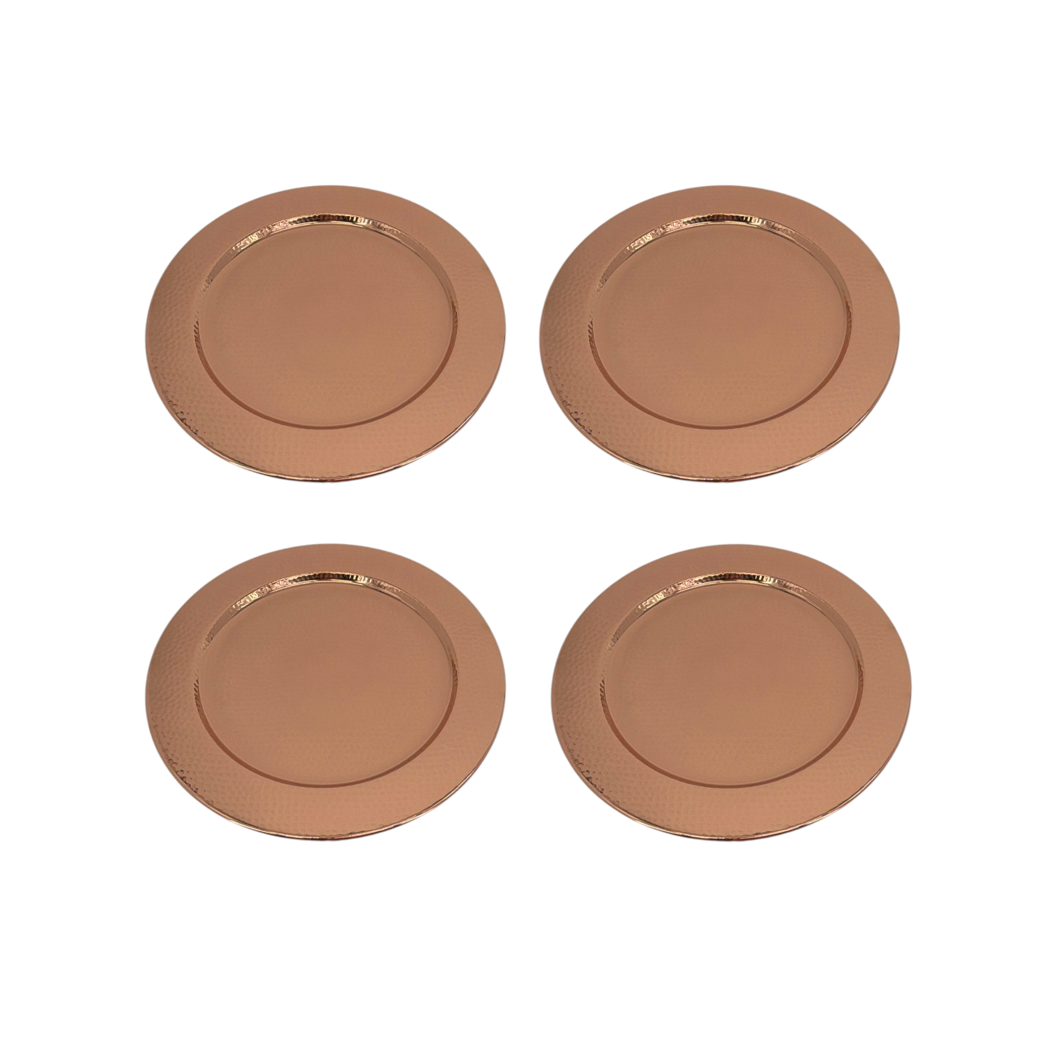 WILLIAMS-SONOMA Hammered Copper Charger Plates Set 1 of 4 Williams-Sonoma
