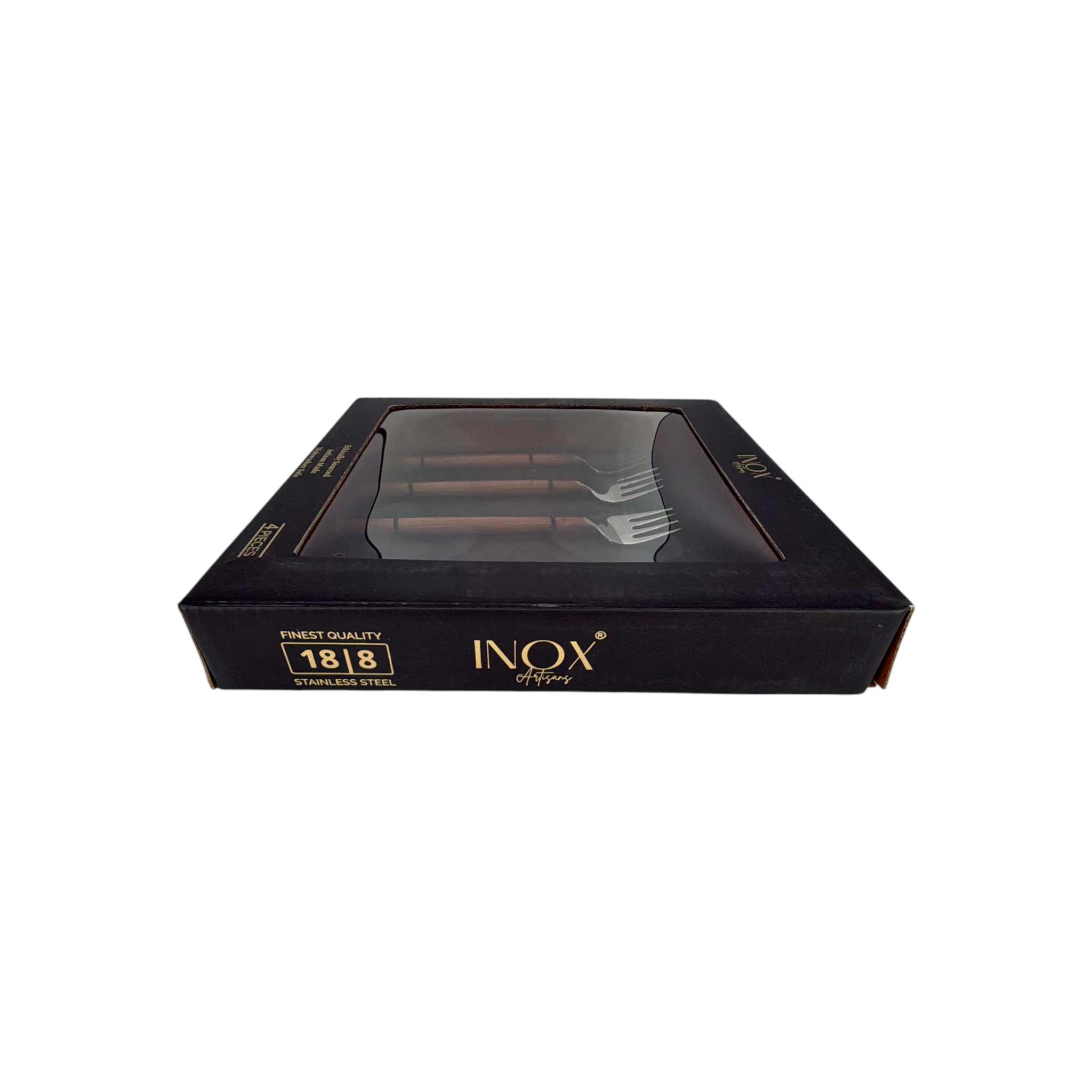 INOX ARTISANS Sundance Table Forks 4 Pc. Set in Copper & Stainless INOX