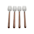 INOX ARTISANS Sundance Table Forks 4 Pc. Set in Copper & Stainless INOX