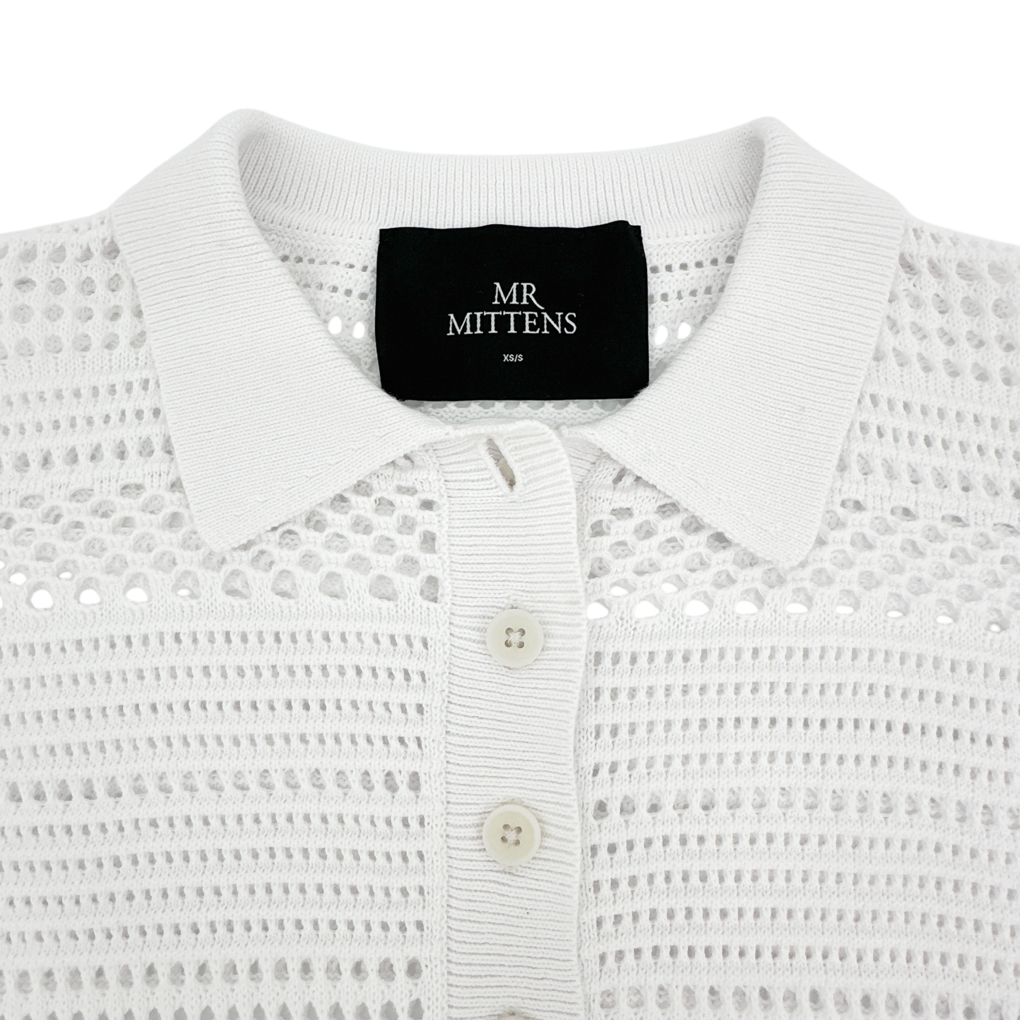 I LOVE MR. MITTENS Thilda Crochet Polo XS/S I Love Mr. Mittens