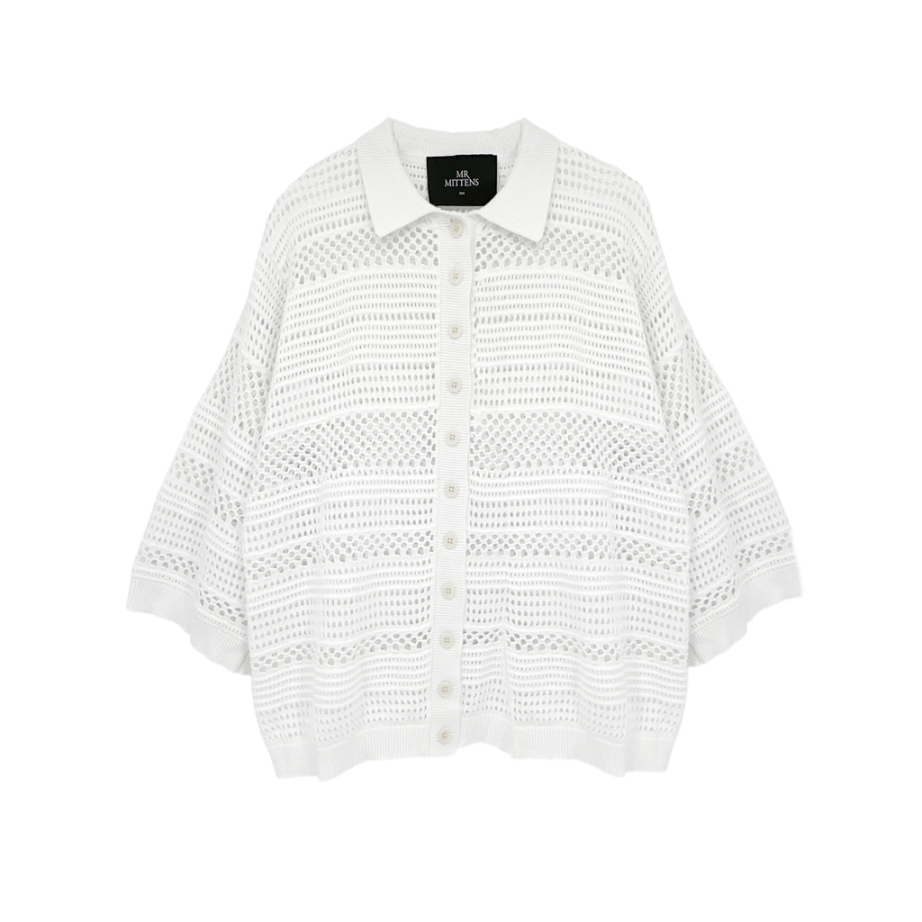 I LOVE MR. MITTENS Thilda Crochet Polo XS/S I Love Mr. Mittens