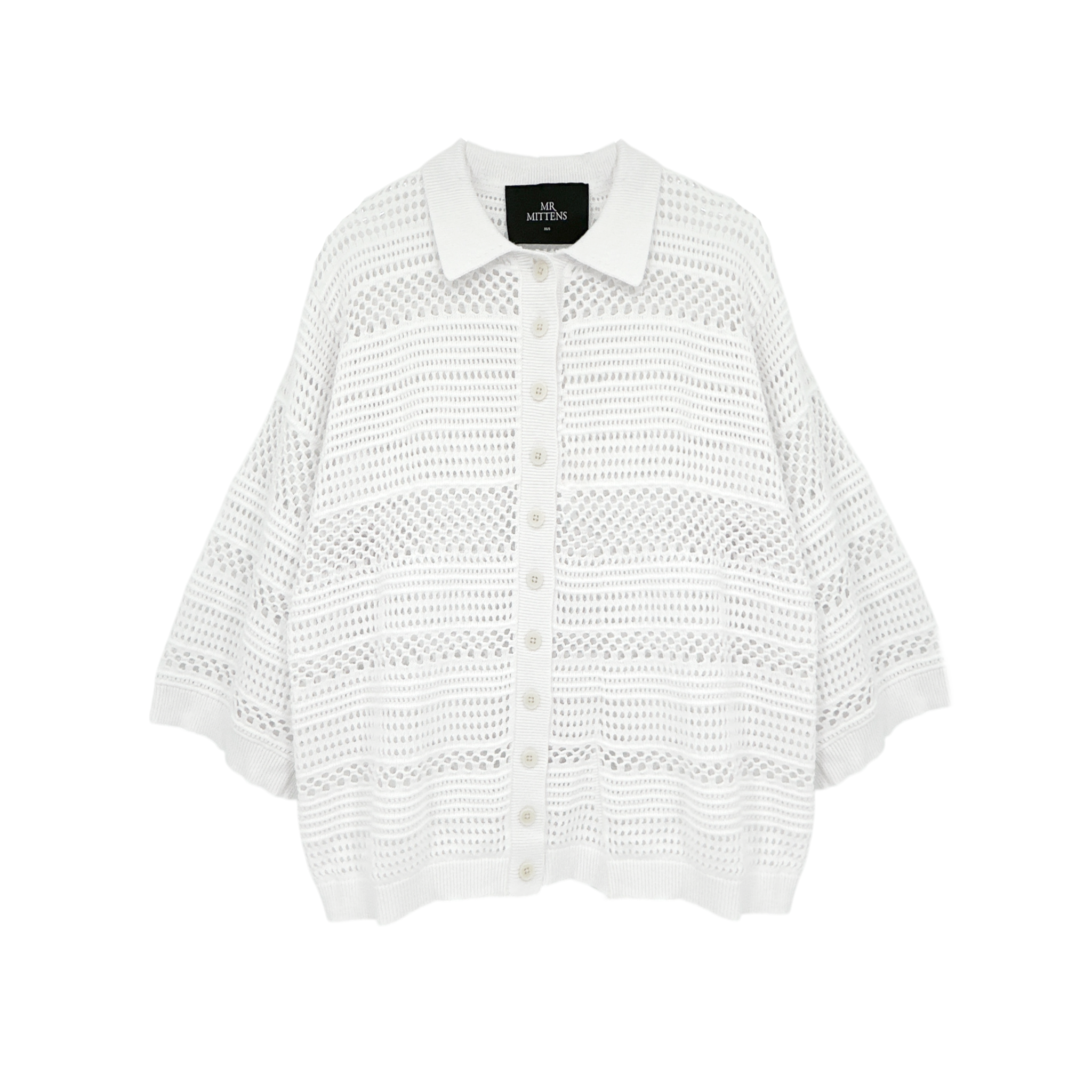 I LOVE MR. MITTENS Thilda Crochet Polo XS/S I Love Mr. Mittens
