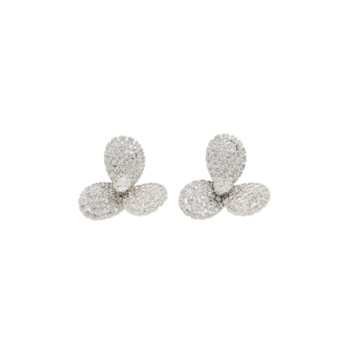 JENNIFER BEHR Amerie Crystal Flower Stud Earrings Jennifer Behr
