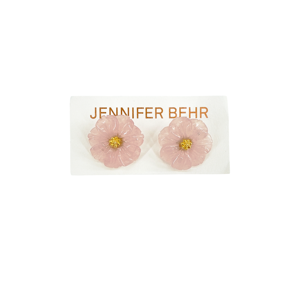 JENNIFER BEHR Wynne Earrings in Rose Quartz Jennifer Behr