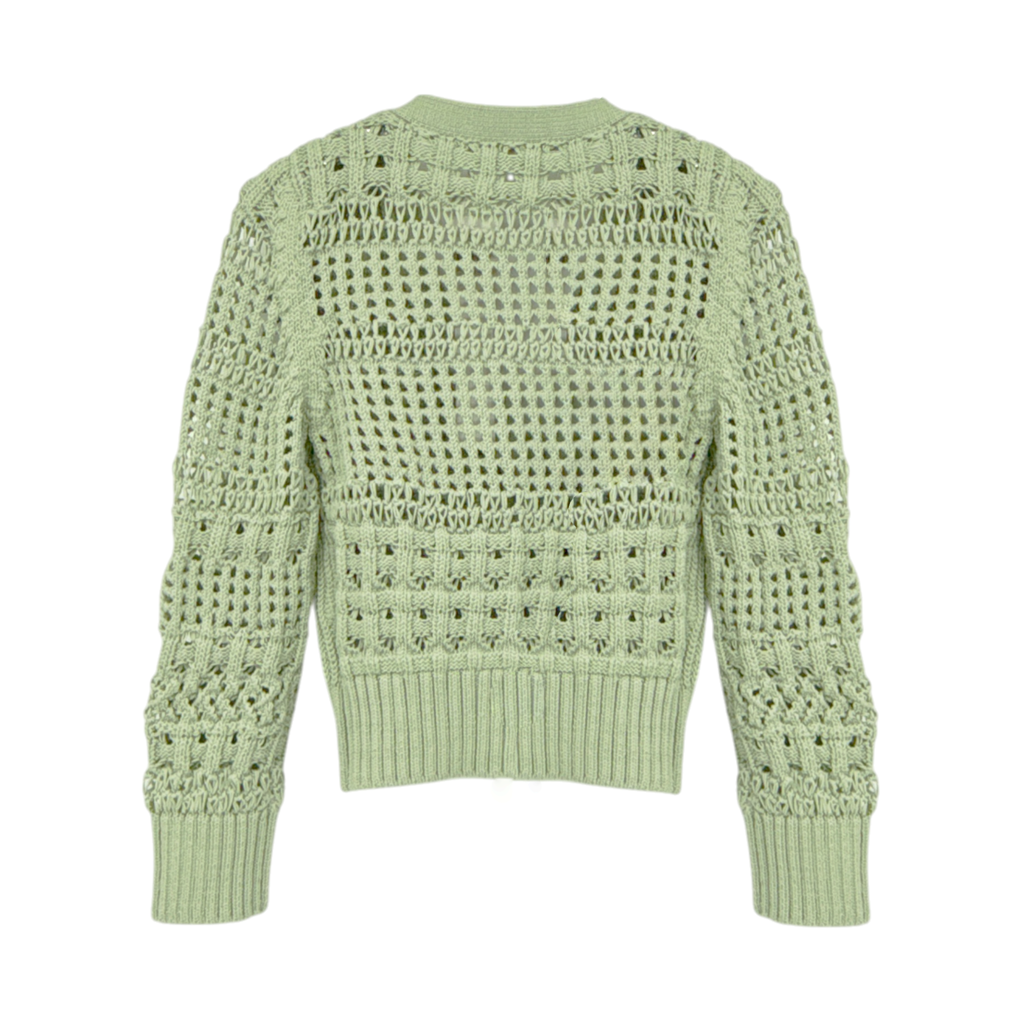 JONATHAN SIMKHAI Ambrose Crochet Cardigan in Sage S Jonathan Simkhai