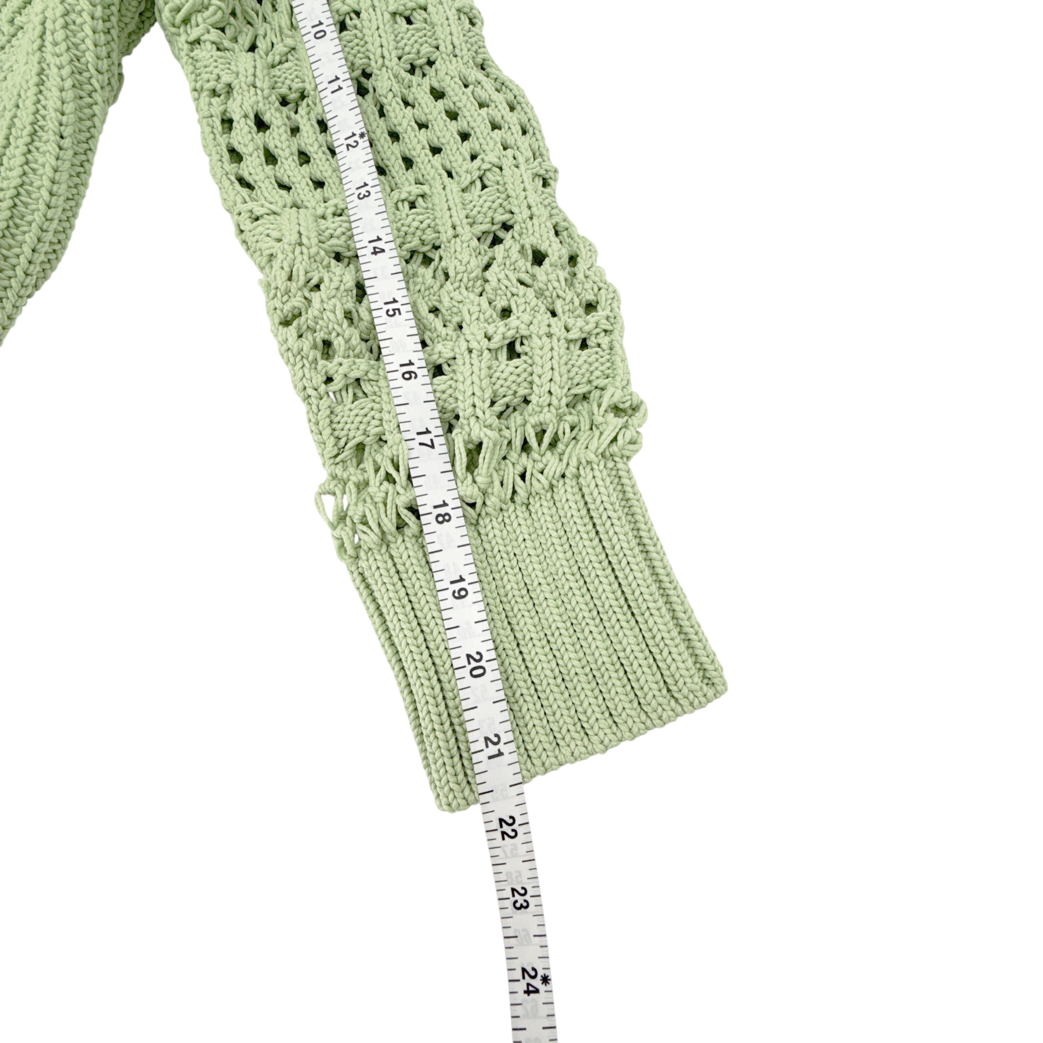 JONATHAN SIMKHAI Ambrose Crochet Cardigan in Sage S Jonathan Simkhai