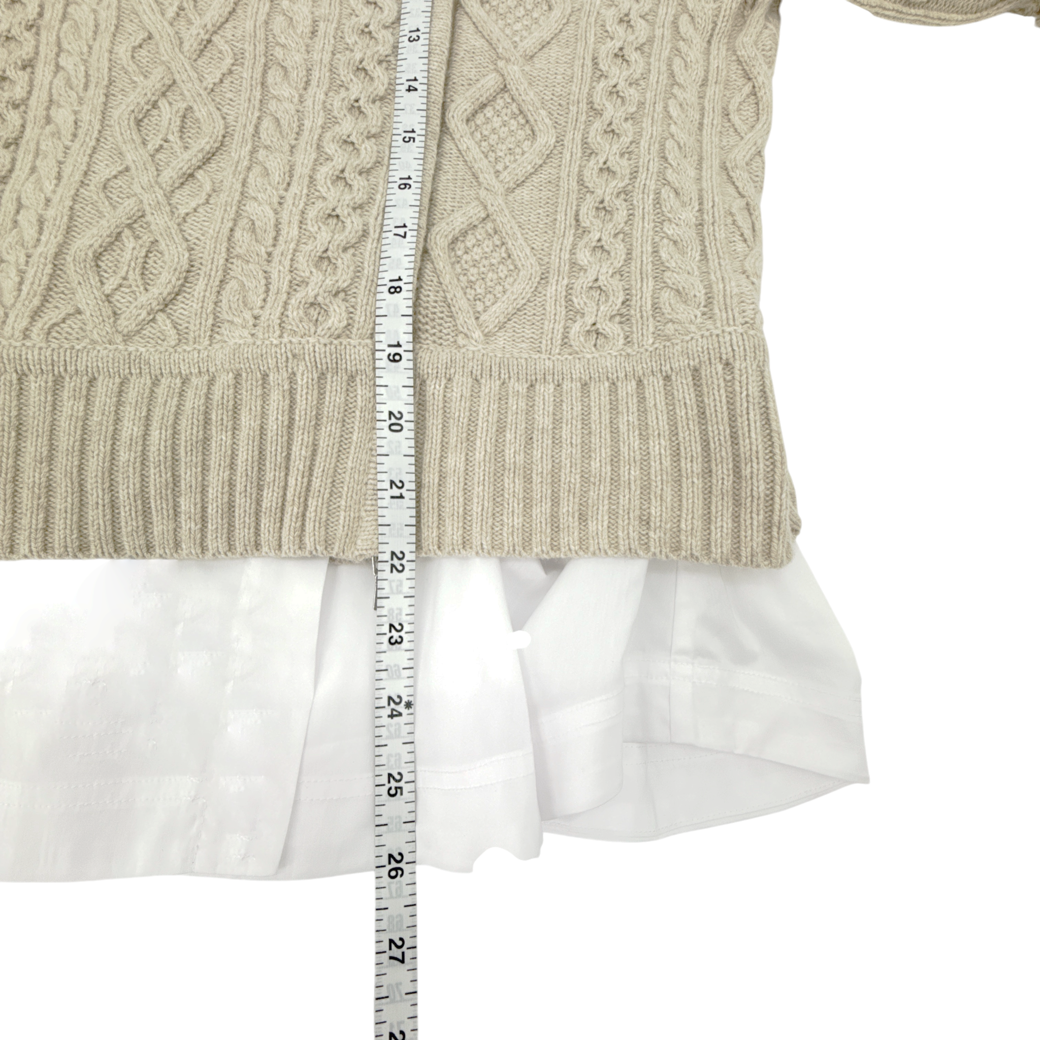 JONATHAN SIMKHAI Davina Patchwork Cardigan Jacket in Bone Multi M Jonathan Simkhai
