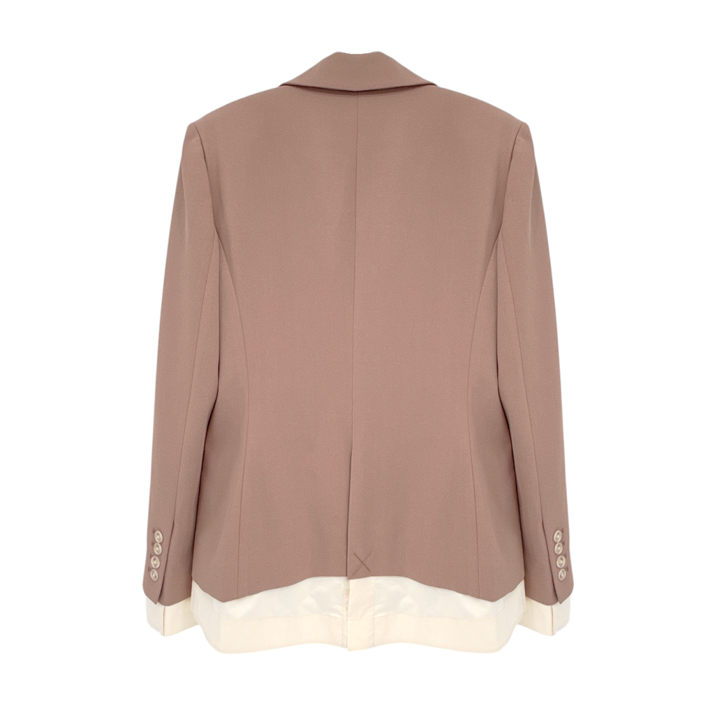 JONATHAN SIMKHAI Jubilee Blazer in Teak/Parchment 6|M Jonathan Simkhai