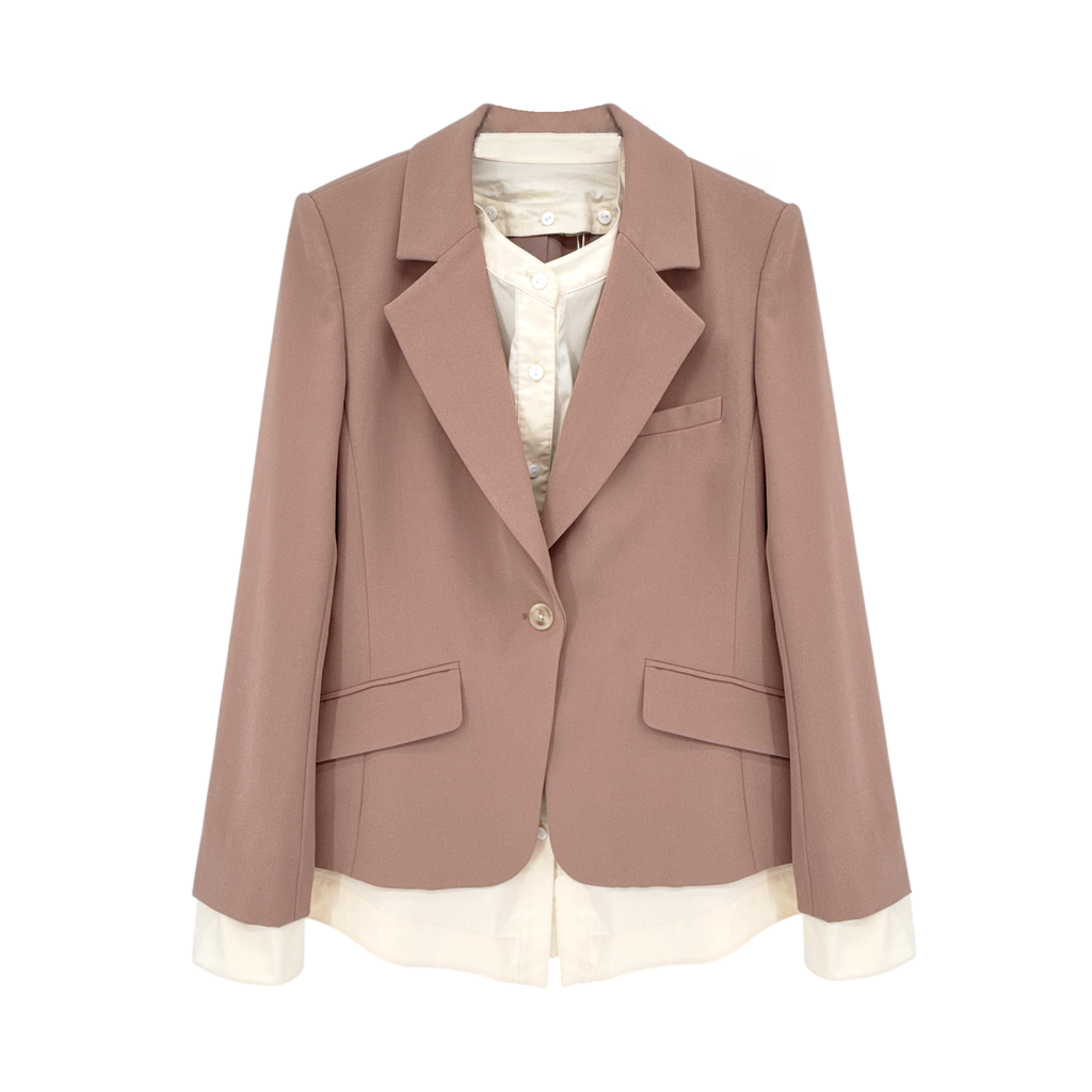 JONATHAN SIMKHAI Jubilee Blazer in Teak/Parchment 6|M Jonathan Simkhai
