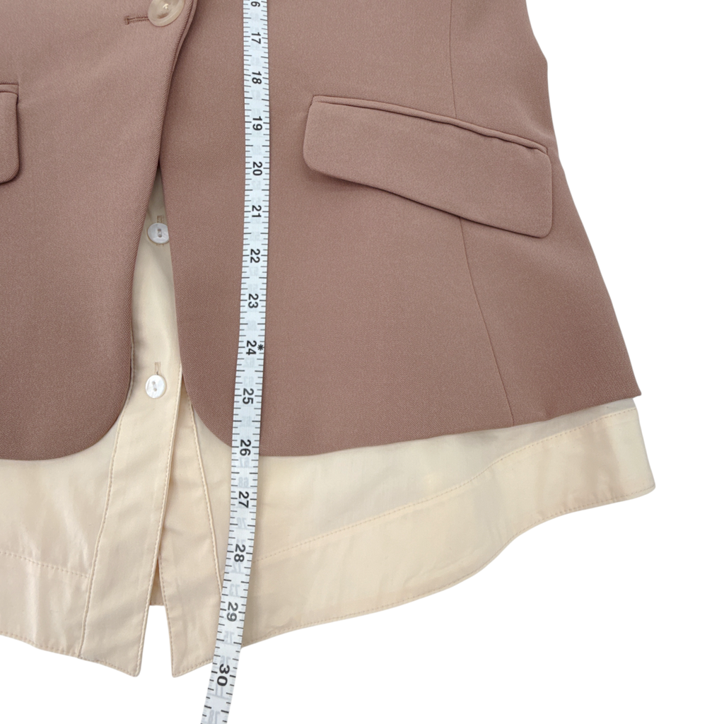JONATHAN SIMKHAI Jubilee Blazer in Teak/Parchment 6|M Jonathan Simkhai