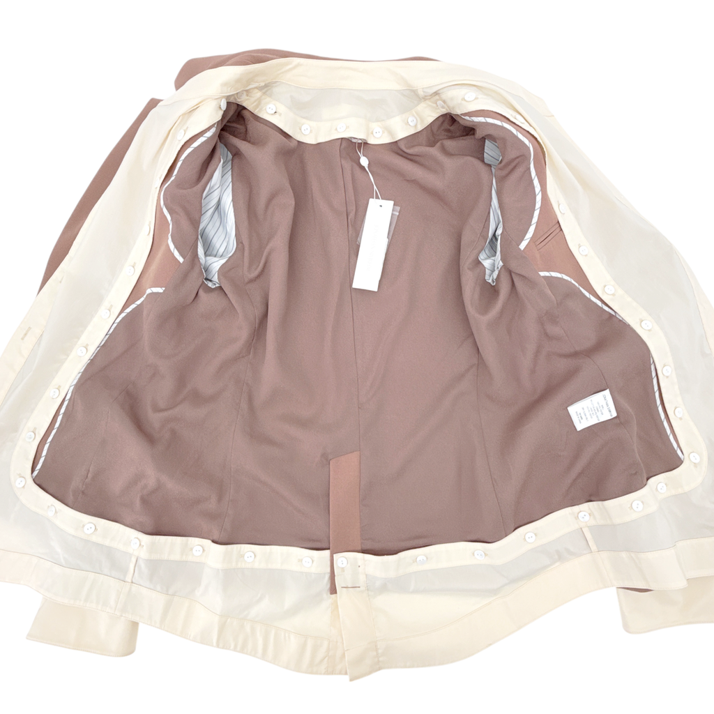 JONATHAN SIMKHAI Jubilee Blazer in Teak/Parchment 6|M Jonathan Simkhai