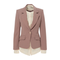 JONATHAN SIMKHAI Jubilee Blazer in Teak/Parchment 6|M Jonathan Simkhai